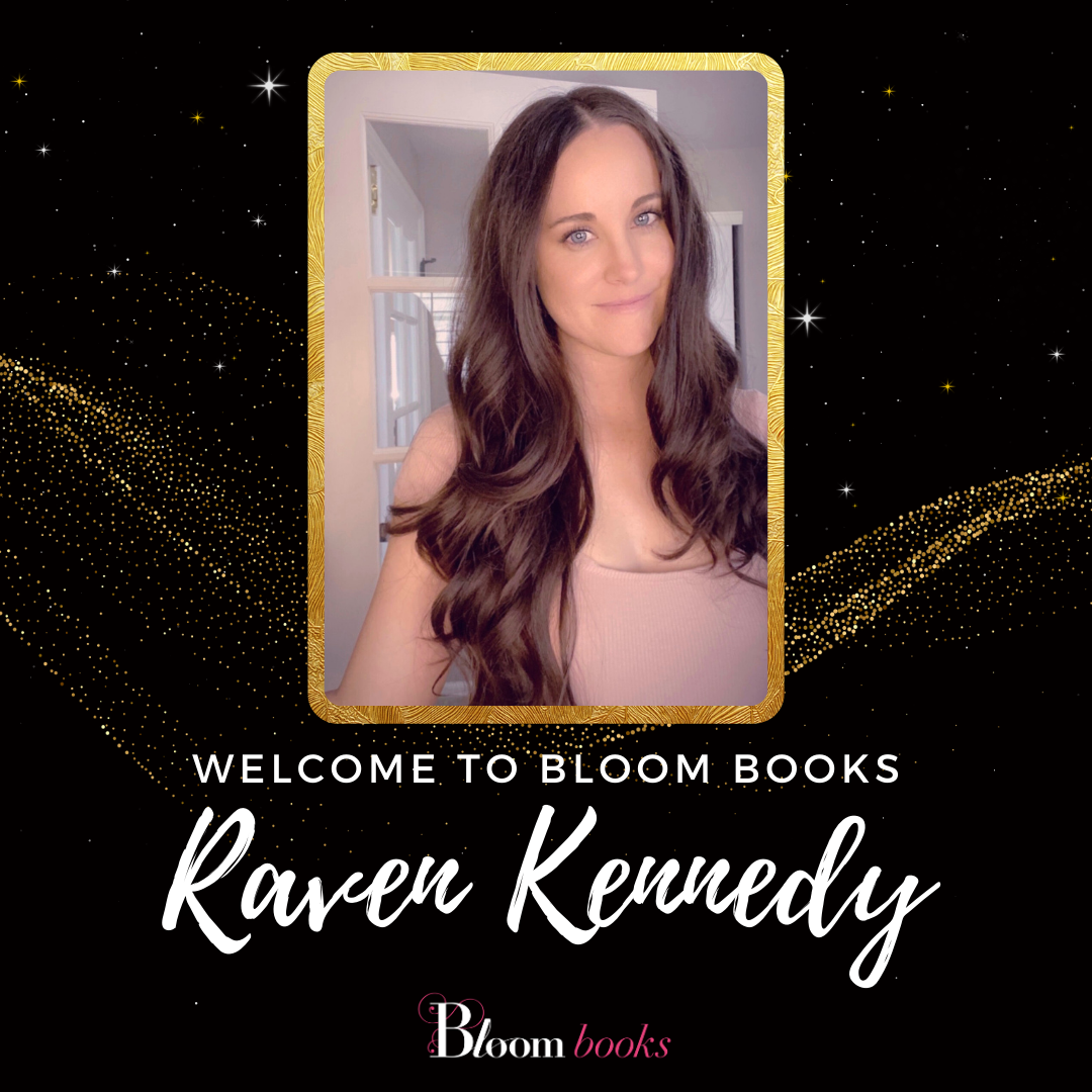 Welcome to Bloom Books — Raven Kennedy author announcement social graphic